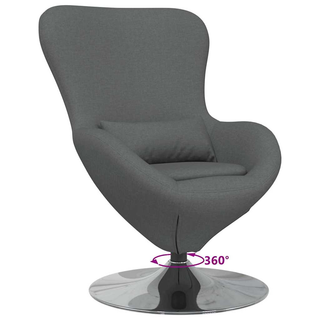 Fauteuil œuf Gris foncé tissu