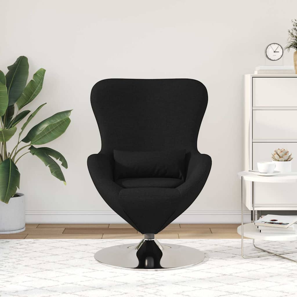Fauteuil œuf Noir tissu