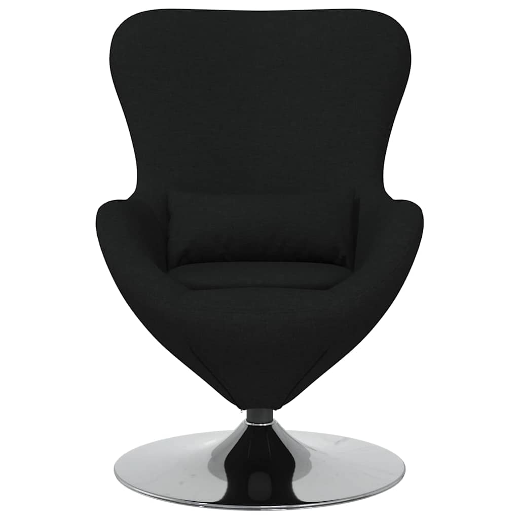 Fauteuil œuf Noir tissu