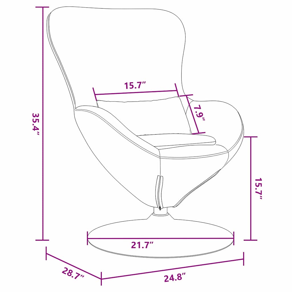 Fauteuil œuf Noir tissu