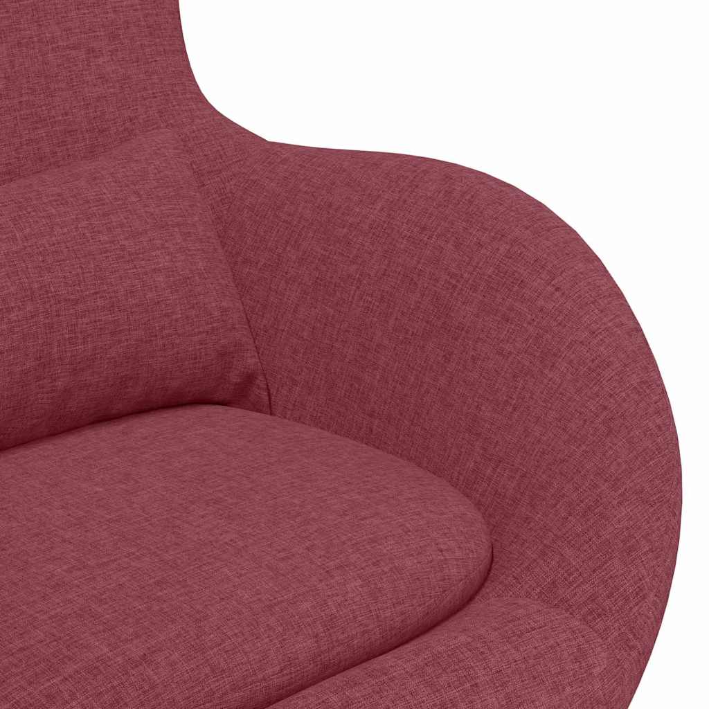 Fauteuil œuf Rouge bordeaux tissu