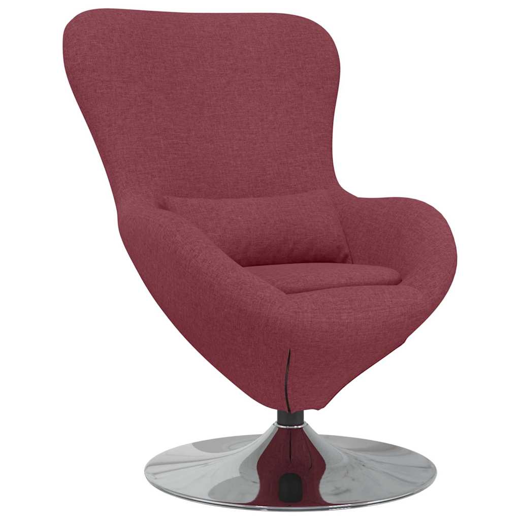 Fauteuil œuf Rouge bordeaux tissu