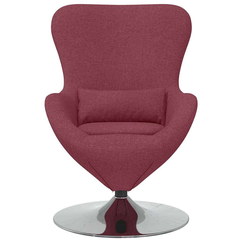 Fauteuil œuf Rouge bordeaux tissu