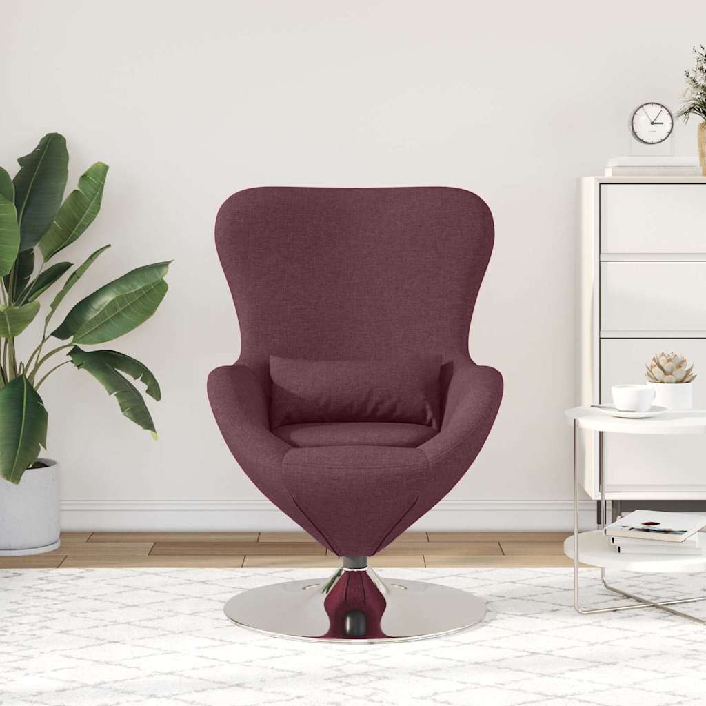 Fauteuil œuf Violet tissu