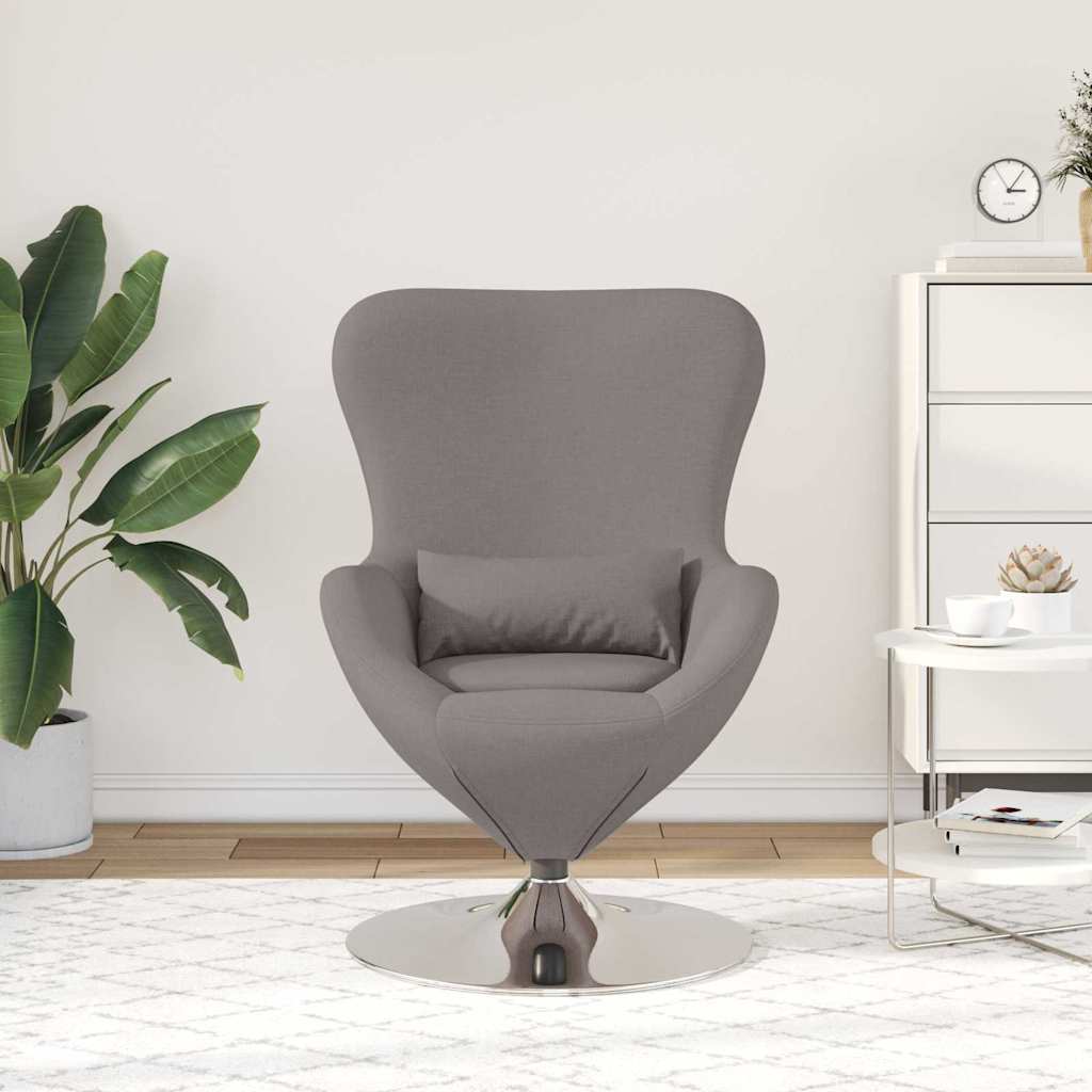 Fauteuil œuf Taupe tissu