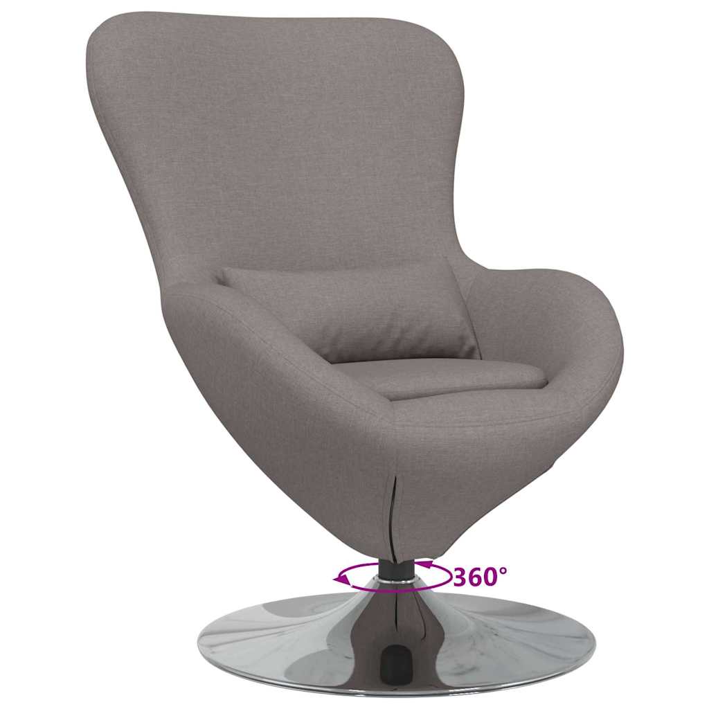 Fauteuil œuf Taupe tissu