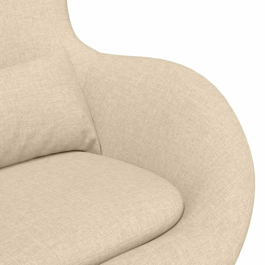 Fauteuil œuf Crème tissu