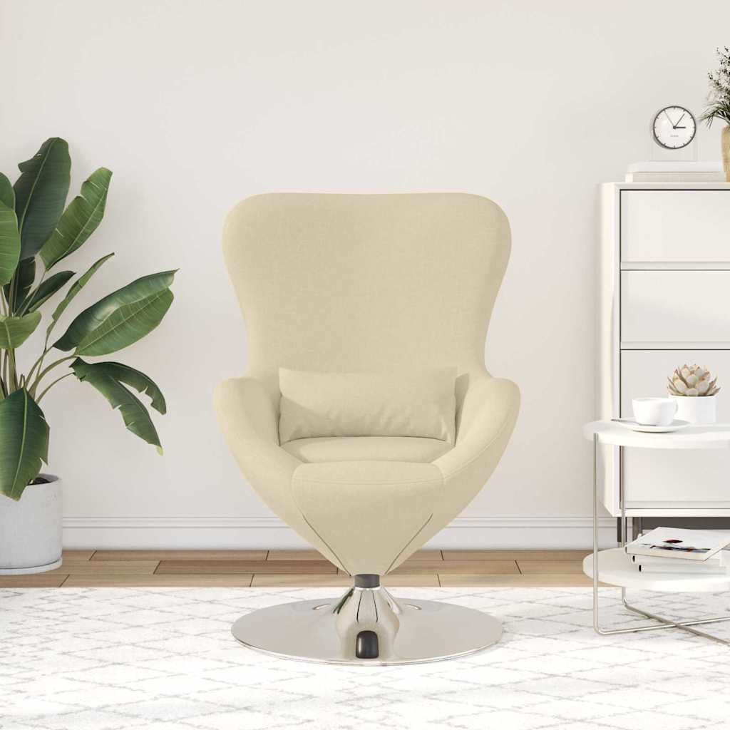 Fauteuil œuf Crème tissu