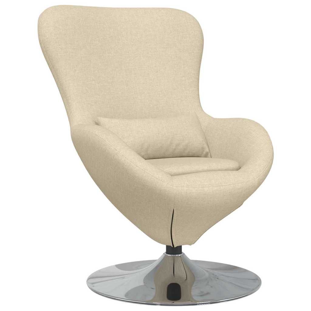 Fauteuil œuf Crème tissu