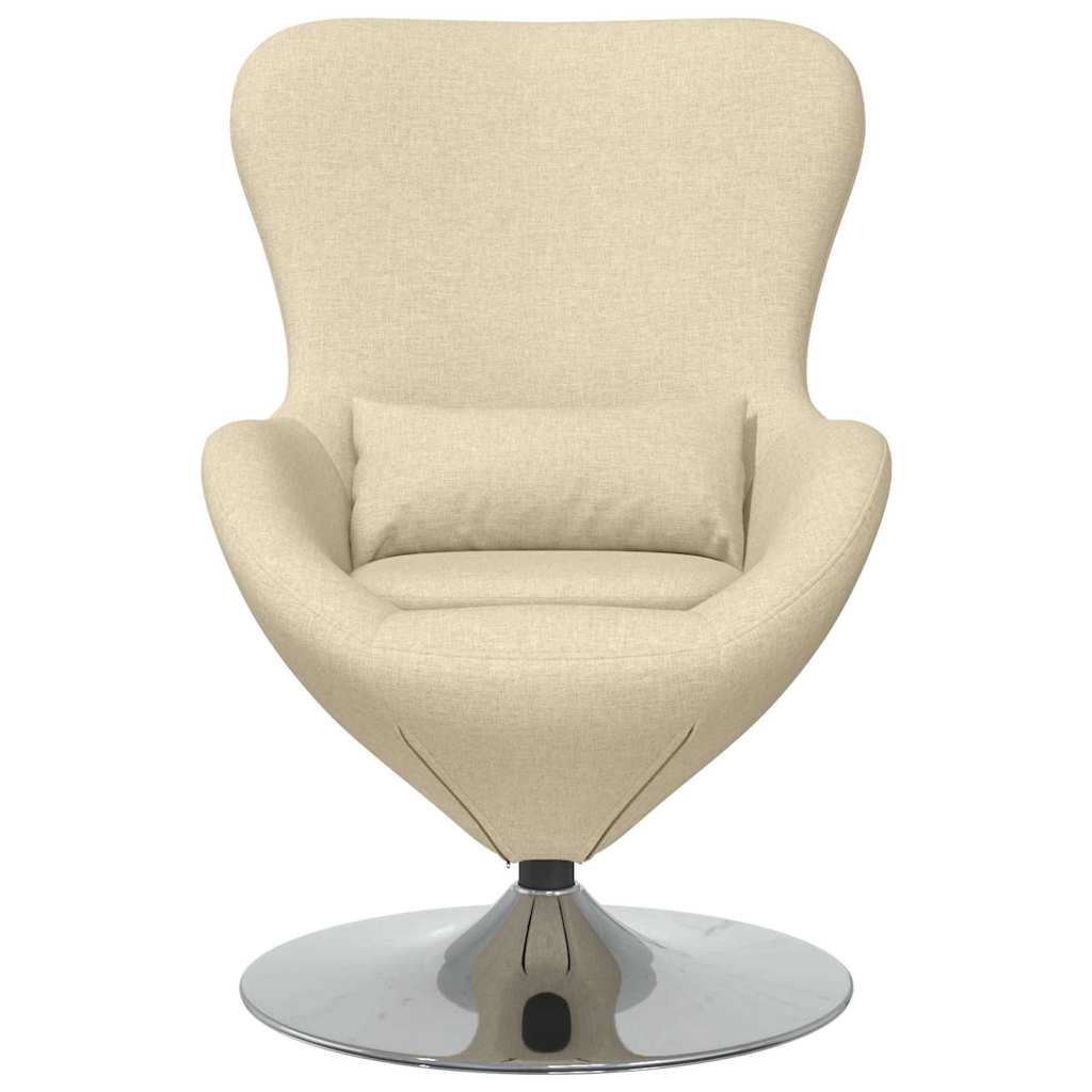 Fauteuil œuf Crème tissu