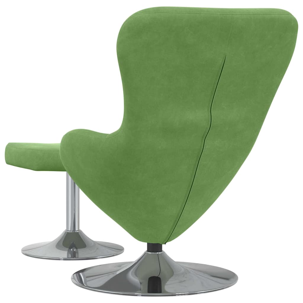 Fauteuil œuf 2 pcs Vert clair 63 x 73 x 90 cm Velours