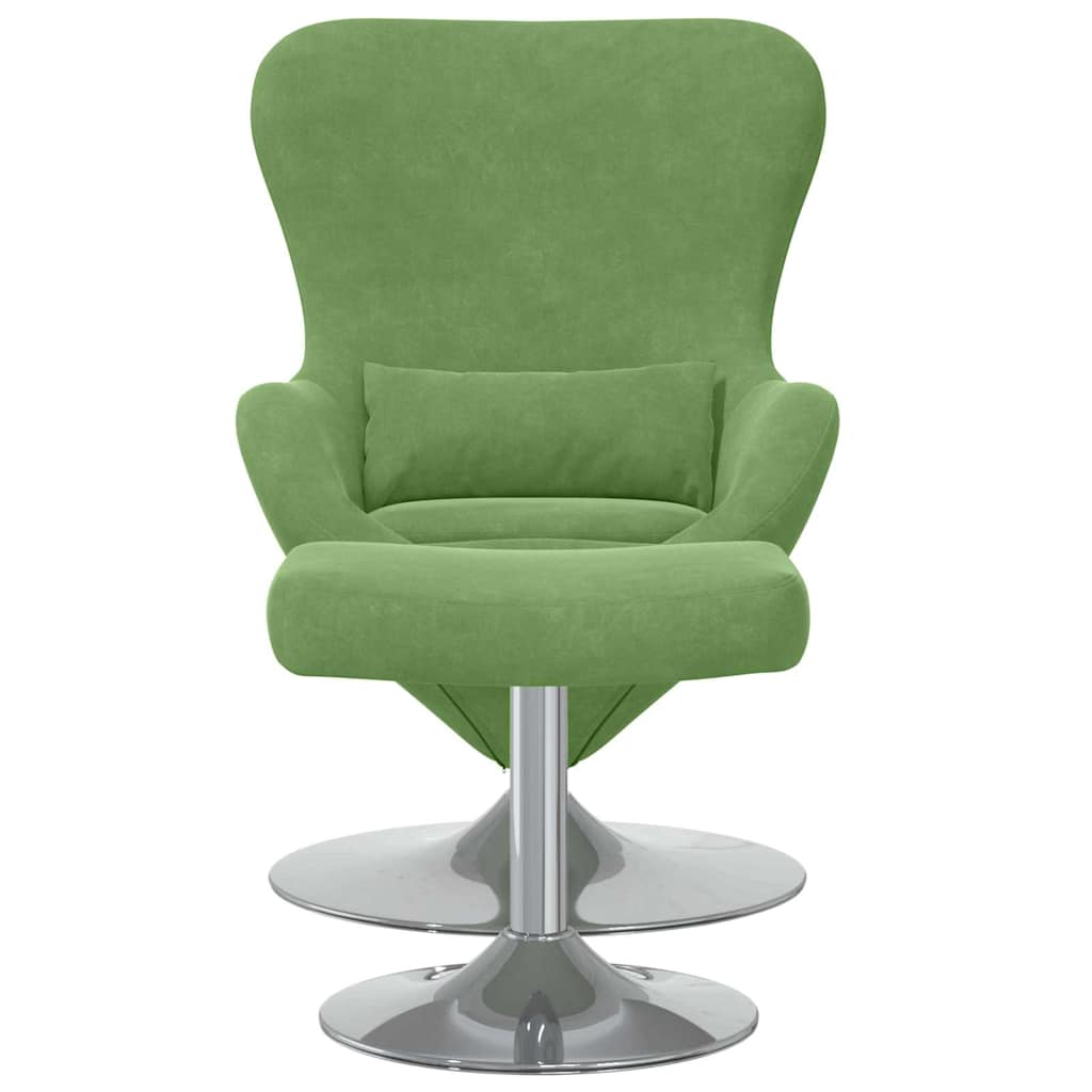 Fauteuil œuf 2 pcs Vert clair 63 x 73 x 90 cm Velours