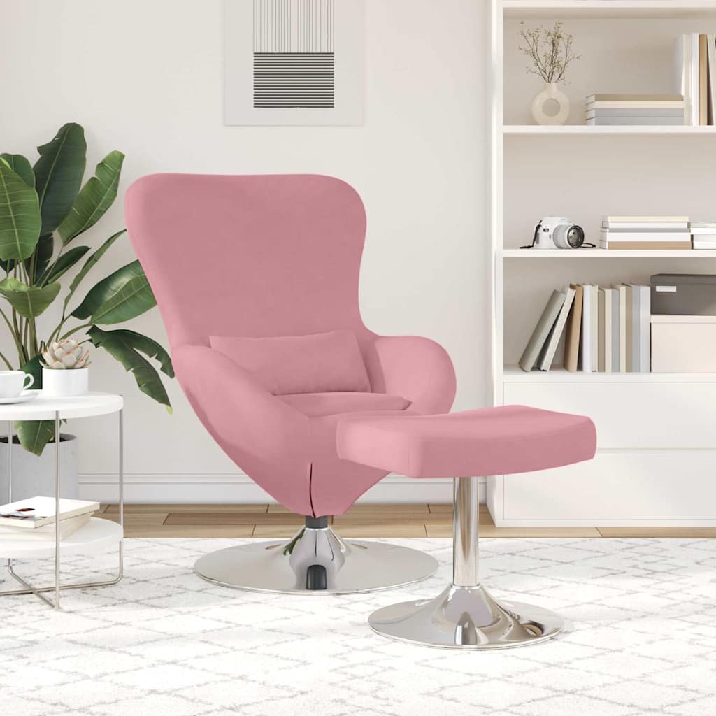 Fauteuil œuf 2 pcs Rose 63 x 73 x 90 cm Velours