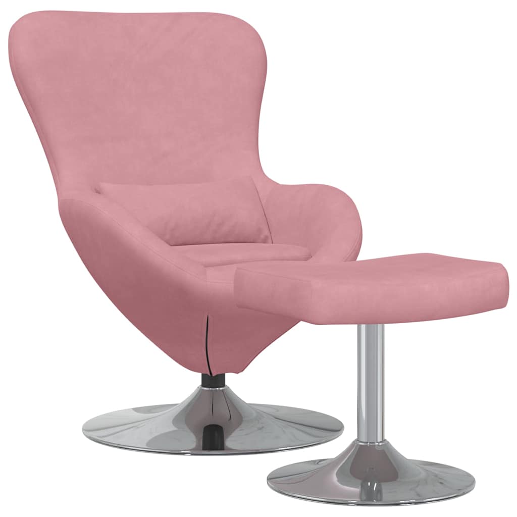 Fauteuil œuf 2 pcs Rose 63 x 73 x 90 cm Velours