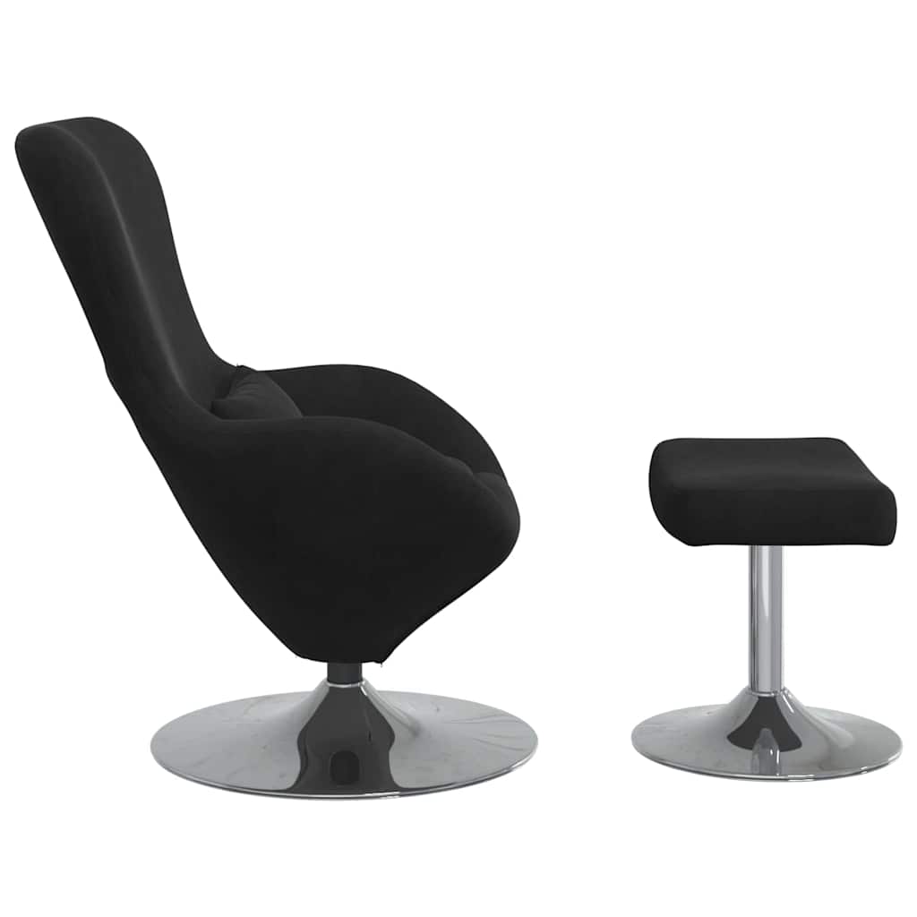 Fauteuil œuf 2 pcs Noir 63 x 73 x 90 cm Velours