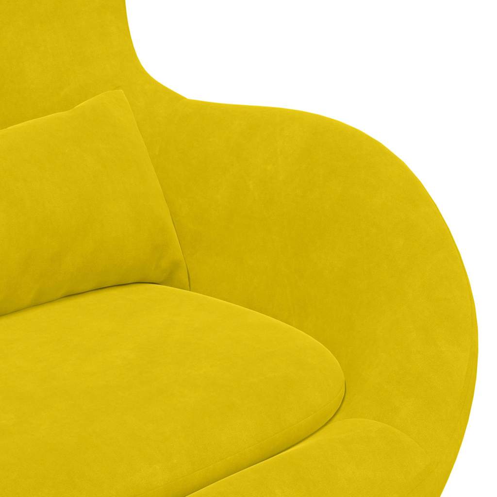 Fauteuil œuf 2 pcs Jaune 63 x 73 x 90 cm Velours