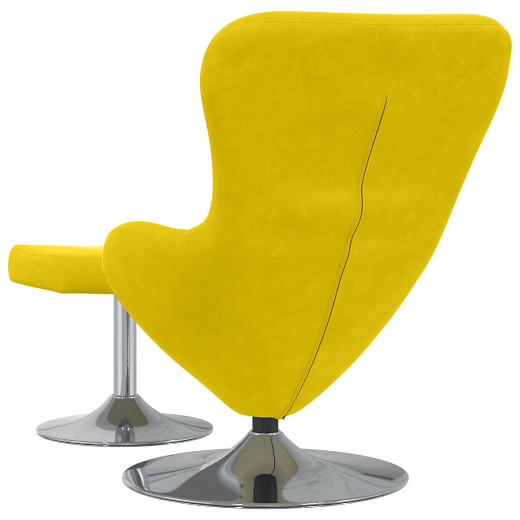 Fauteuil œuf 2 pcs Jaune 63 x 73 x 90 cm Velours