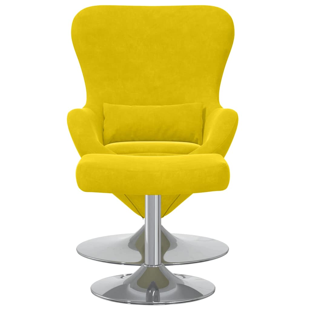 Fauteuil œuf 2 pcs Jaune 63 x 73 x 90 cm Velours