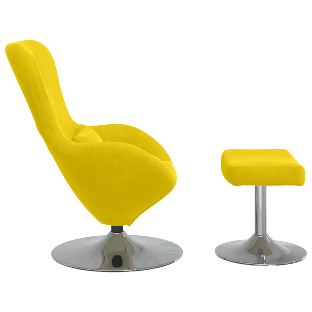 Fauteuil œuf 2 pcs Jaune 63 x 73 x 90 cm Velours