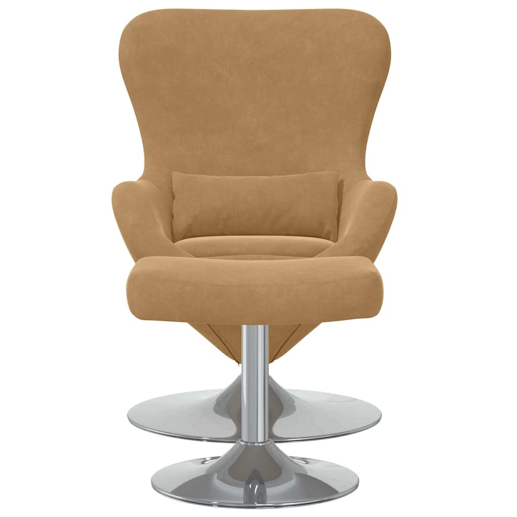 Fauteuil œuf 2 pcs Marron 63 x 73 x 90 cm Velours