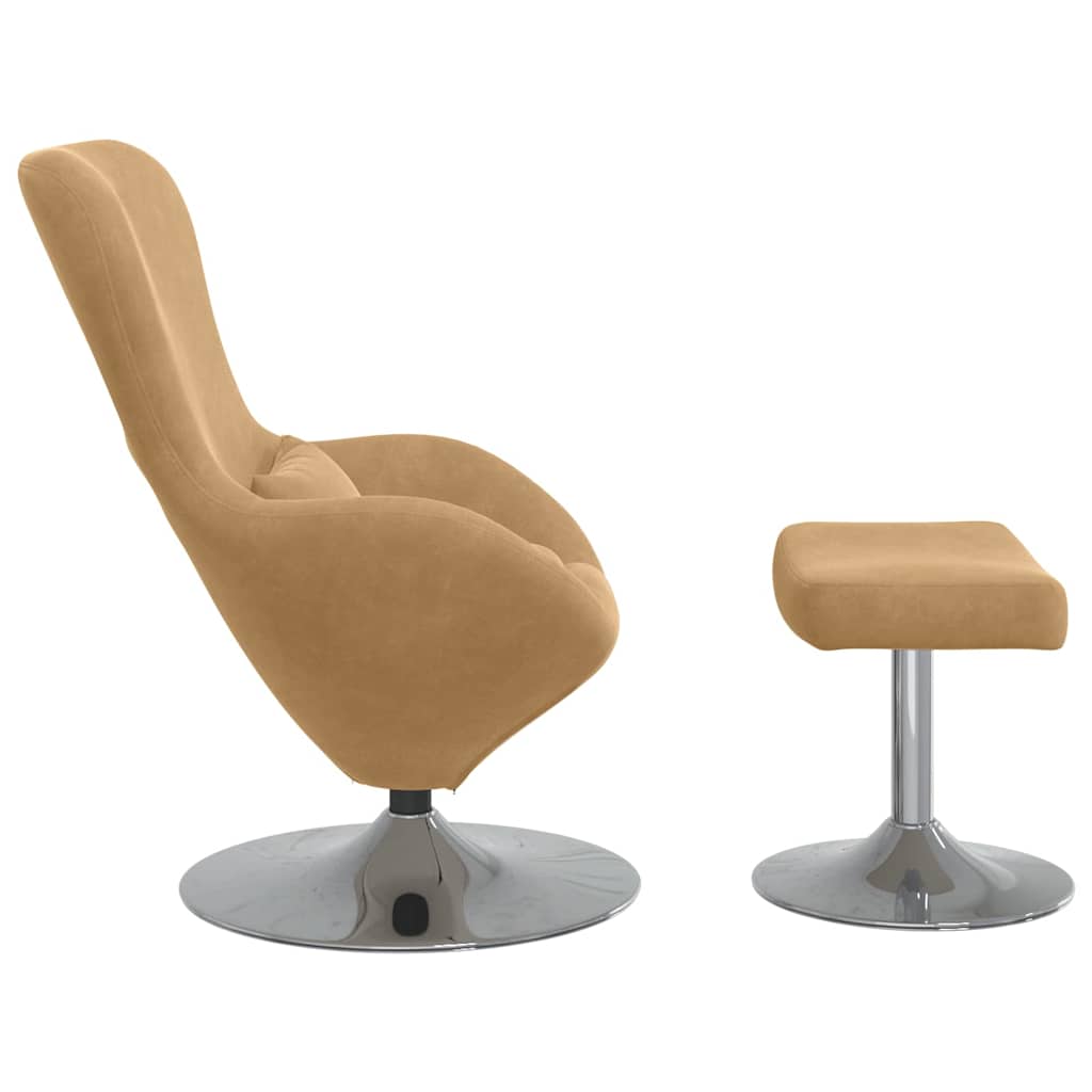 Fauteuil œuf 2 pcs Marron 63 x 73 x 90 cm Velours