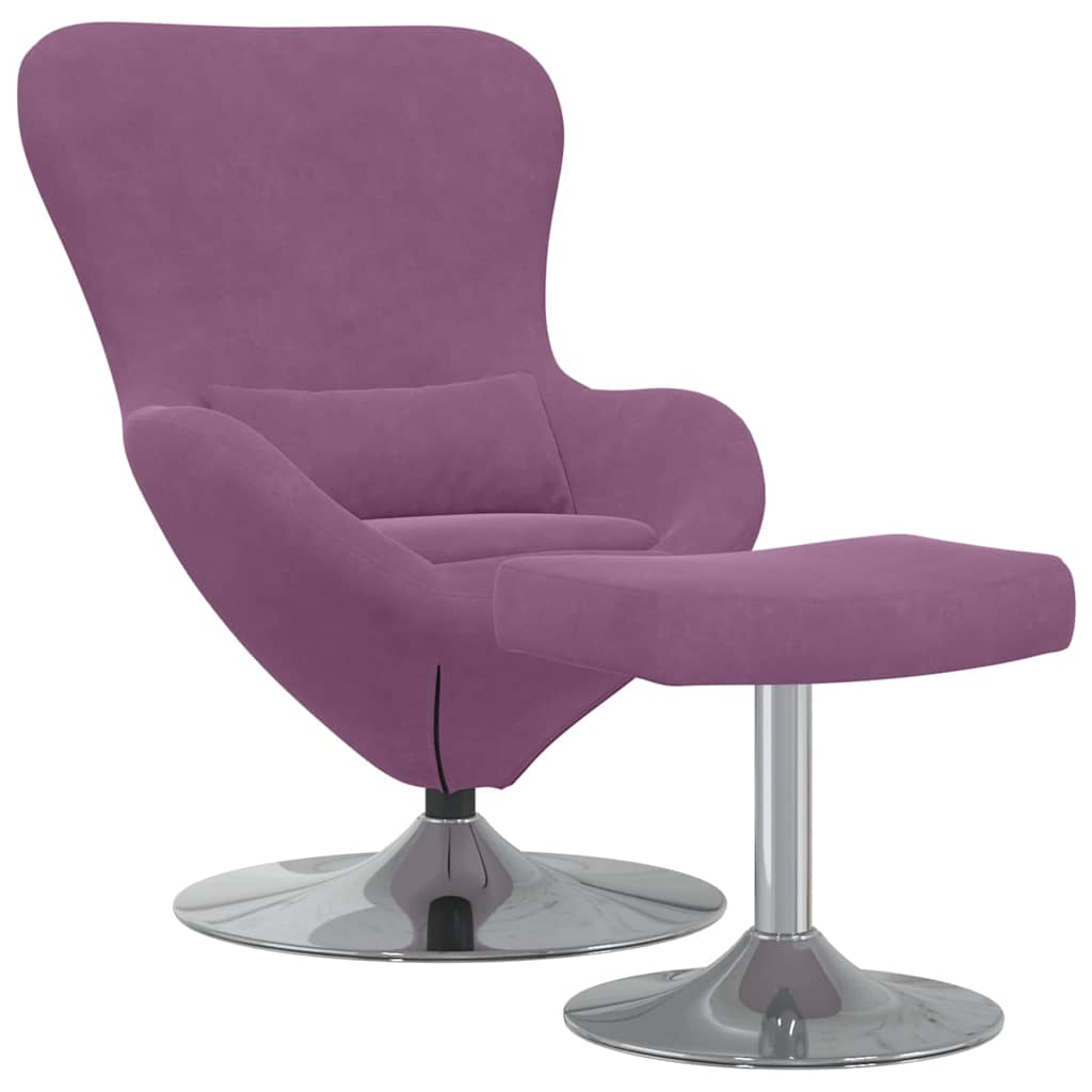 Fauteuil œuf 2 pcs Violet 63 x 73 x 90 cm Velours