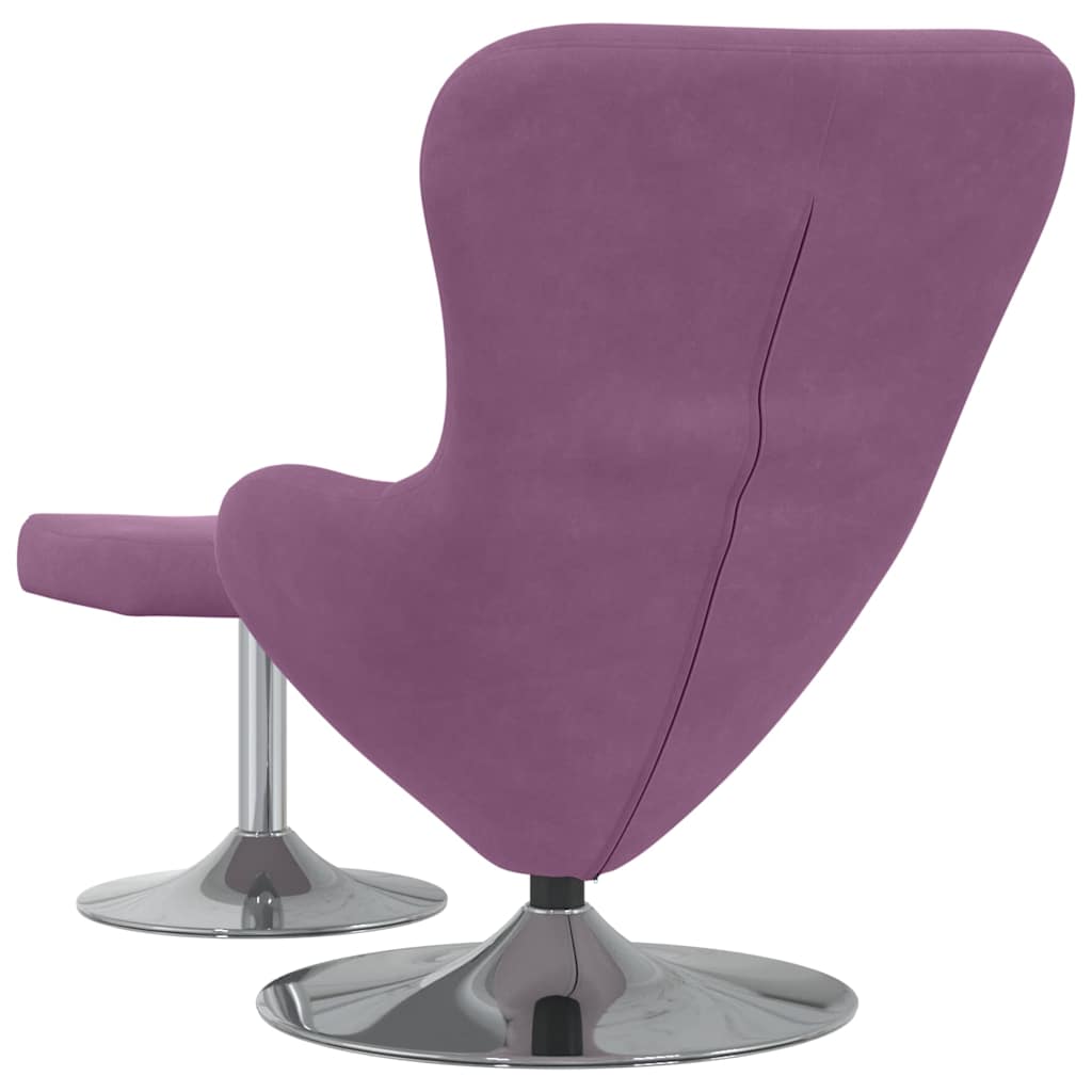 Fauteuil œuf 2 pcs Violet 63 x 73 x 90 cm Velours