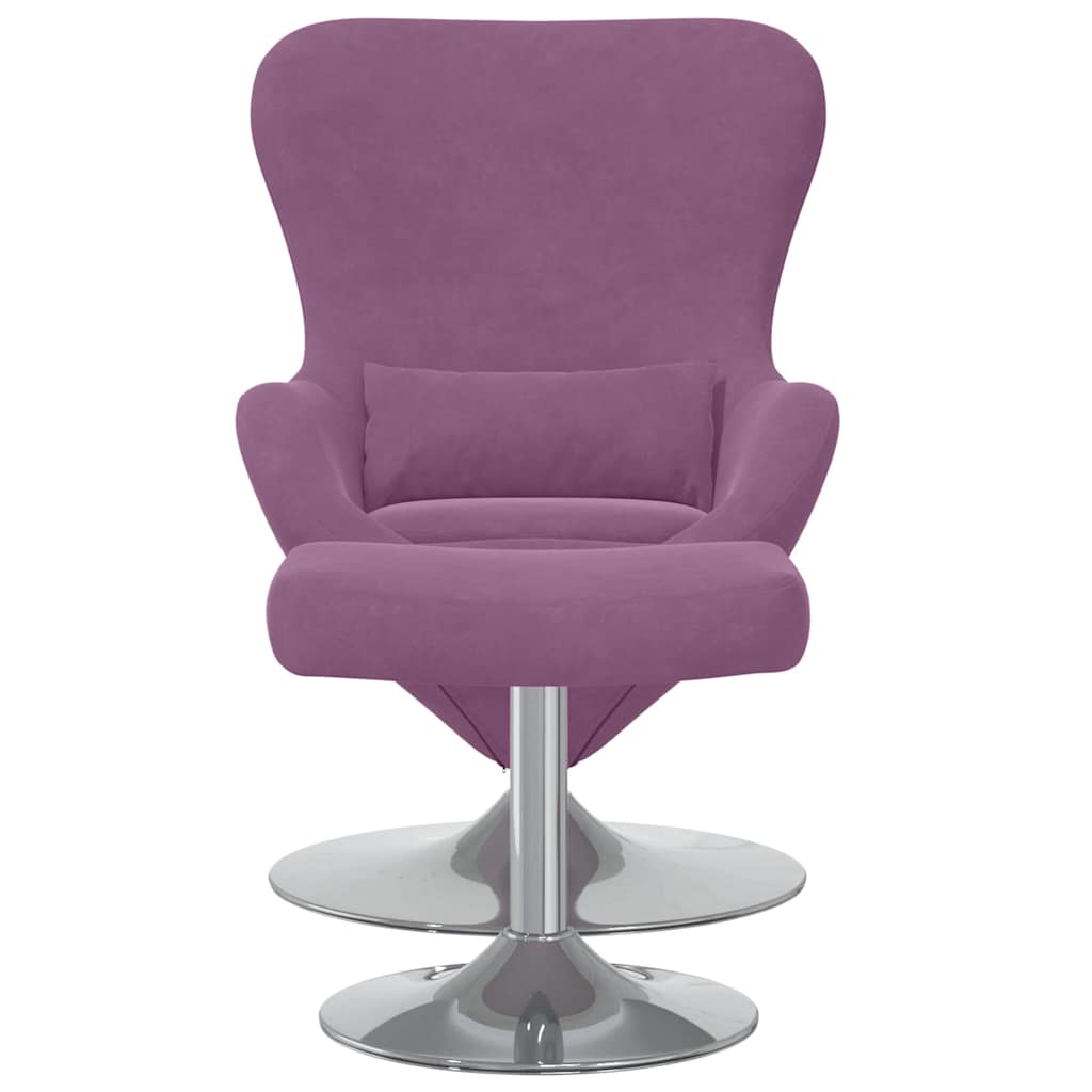 Fauteuil œuf 2 pcs Violet 63 x 73 x 90 cm Velours