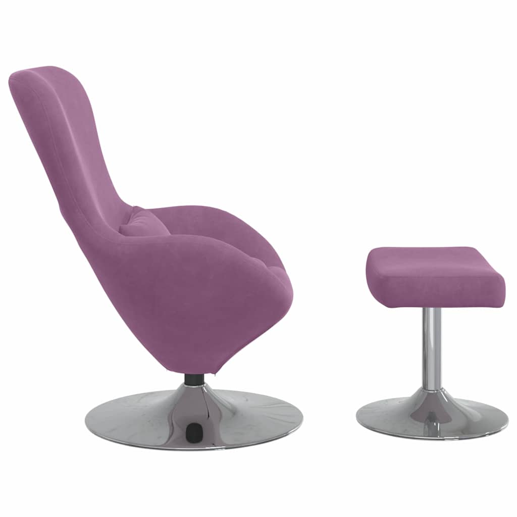 Fauteuil œuf 2 pcs Violet 63 x 73 x 90 cm Velours