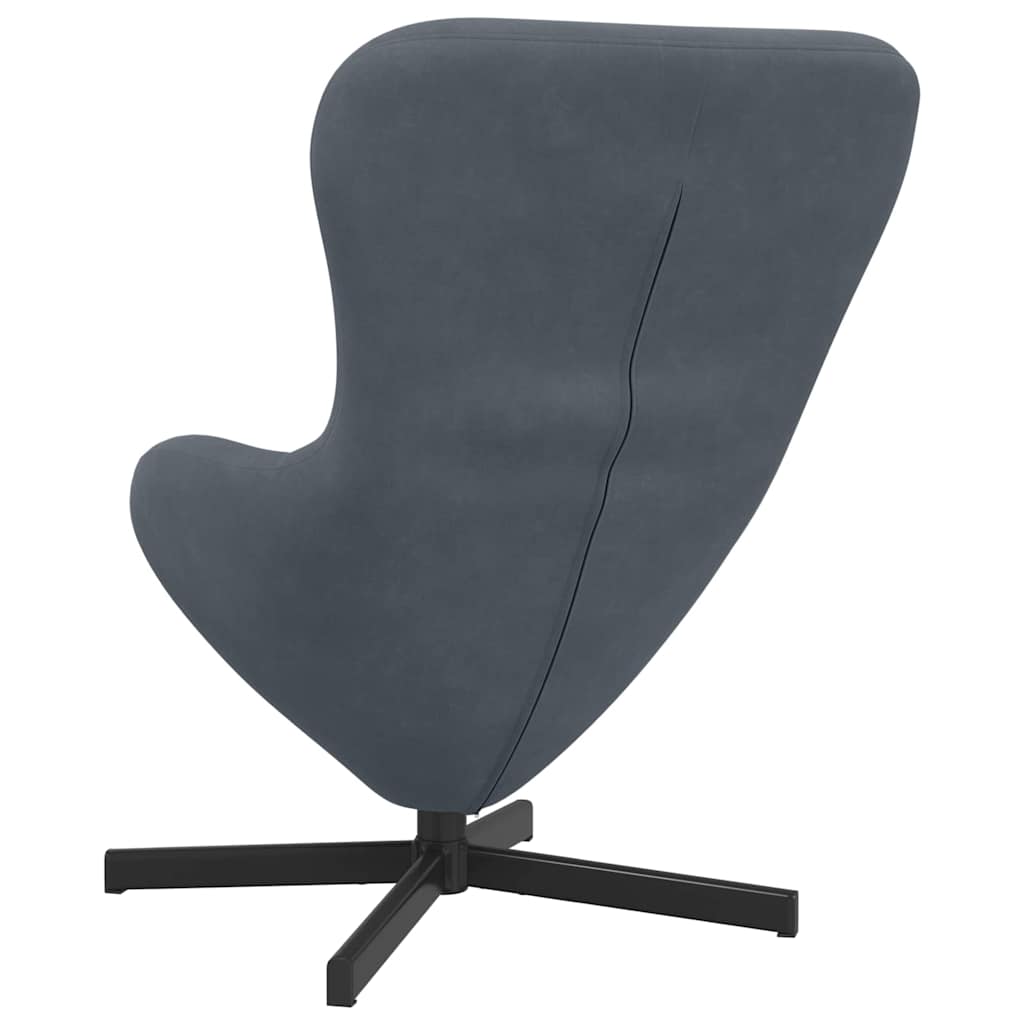 Fauteuil œuf Gris foncé Velours