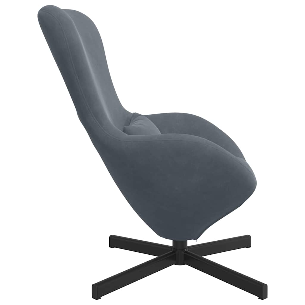 Fauteuil œuf Gris foncé Velours