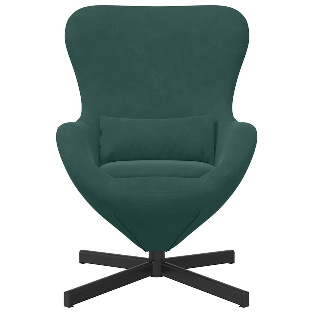 Fauteuil œuf Vert foncé Velours