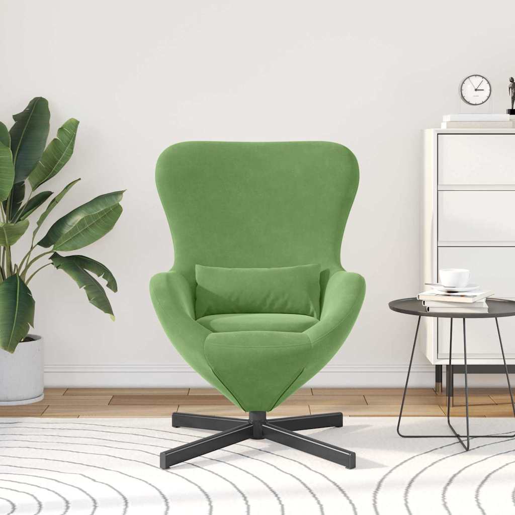 Fauteuil œuf Vert clair Velours