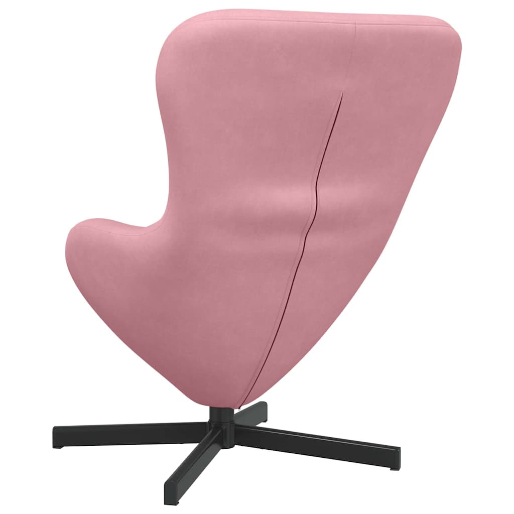Fauteuil œuf Rose Velours