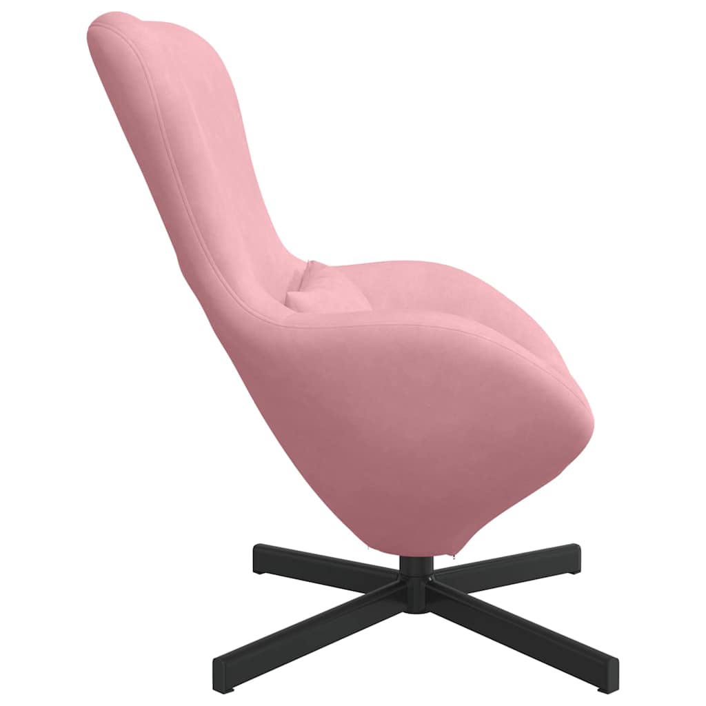 Fauteuil œuf Rose Velours