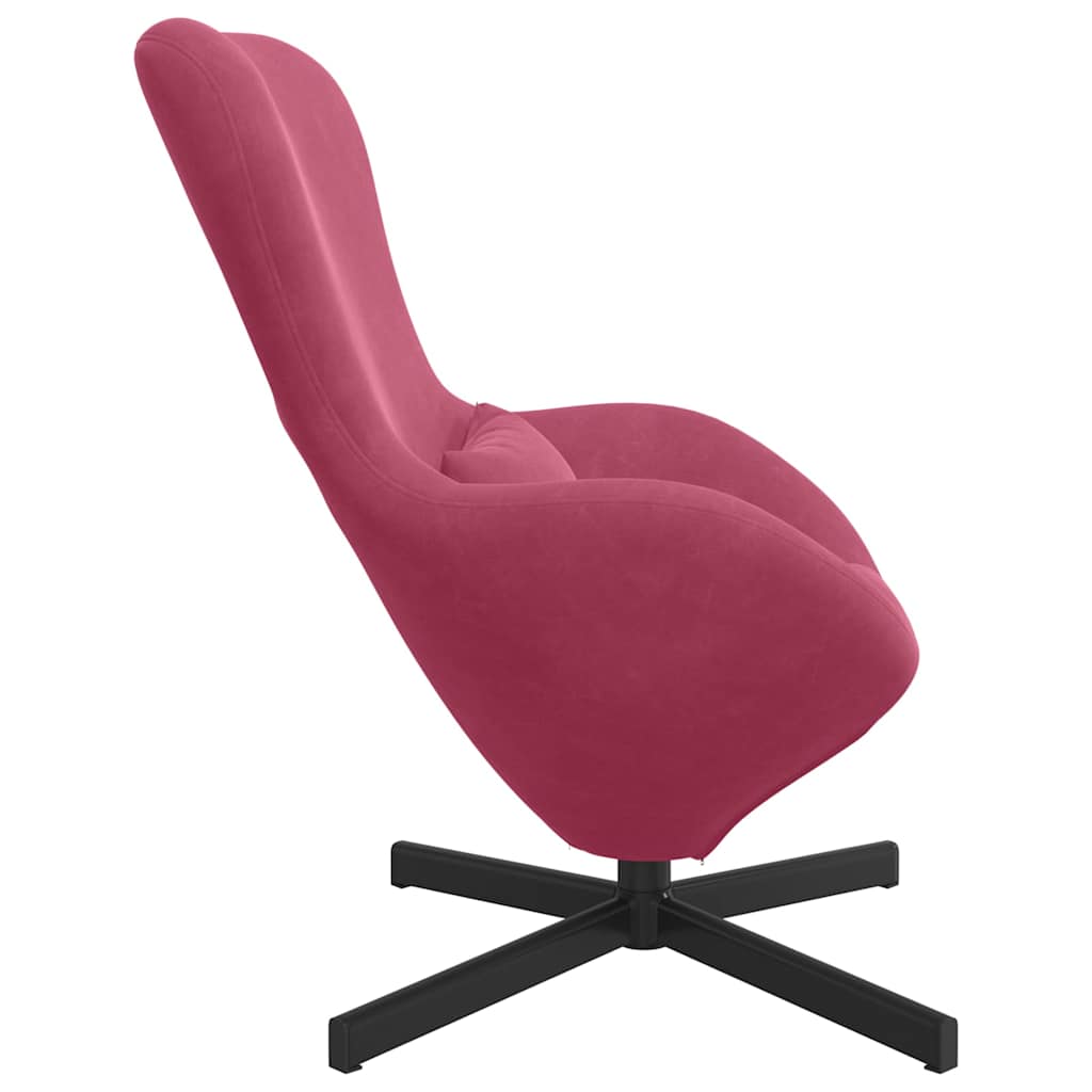 Fauteuil œuf Rouge bordeaux Velours