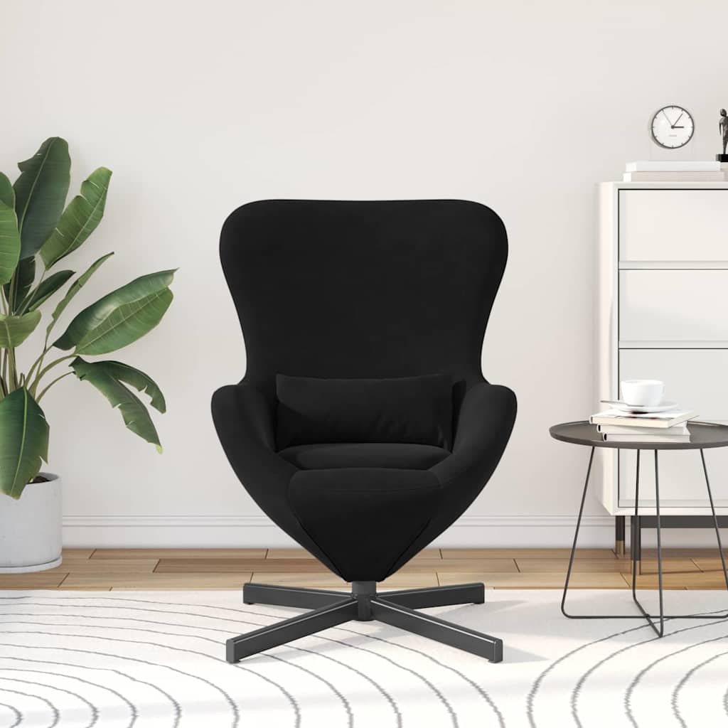 Fauteuil œuf Noir Velours