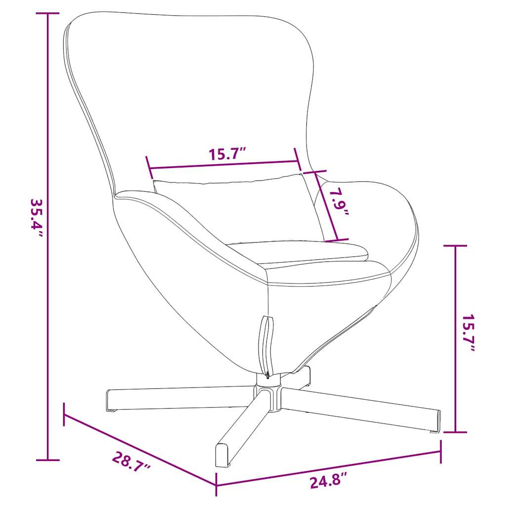 Fauteuil œuf Noir Velours