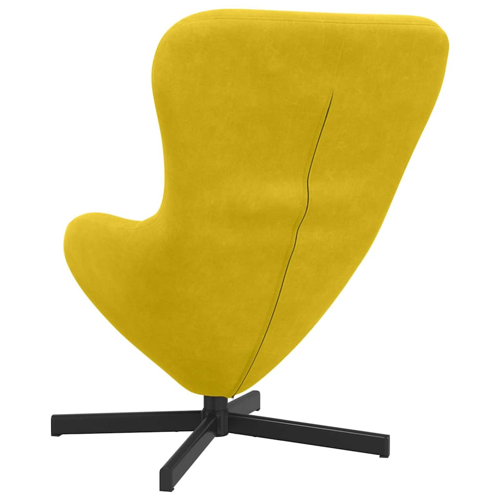 Fauteuil œuf Jaune Velours