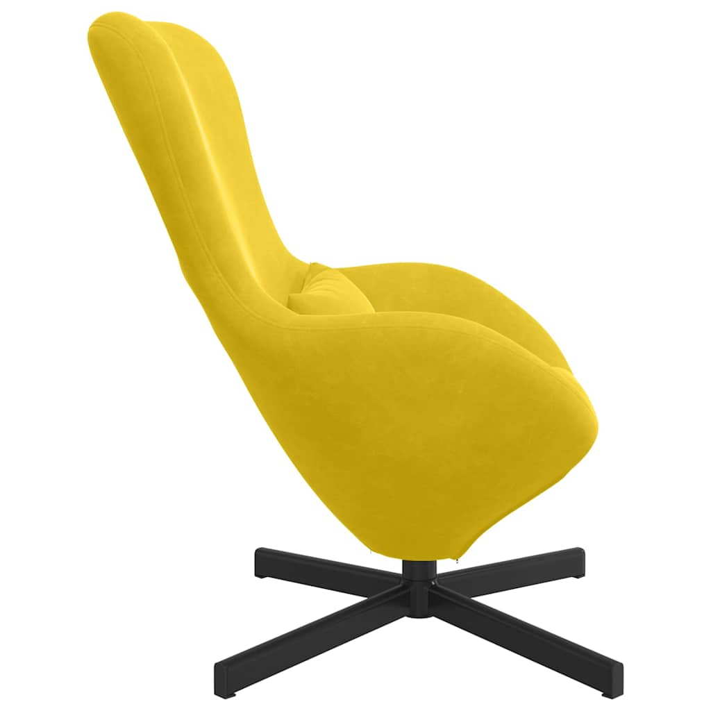 Fauteuil œuf Jaune Velours