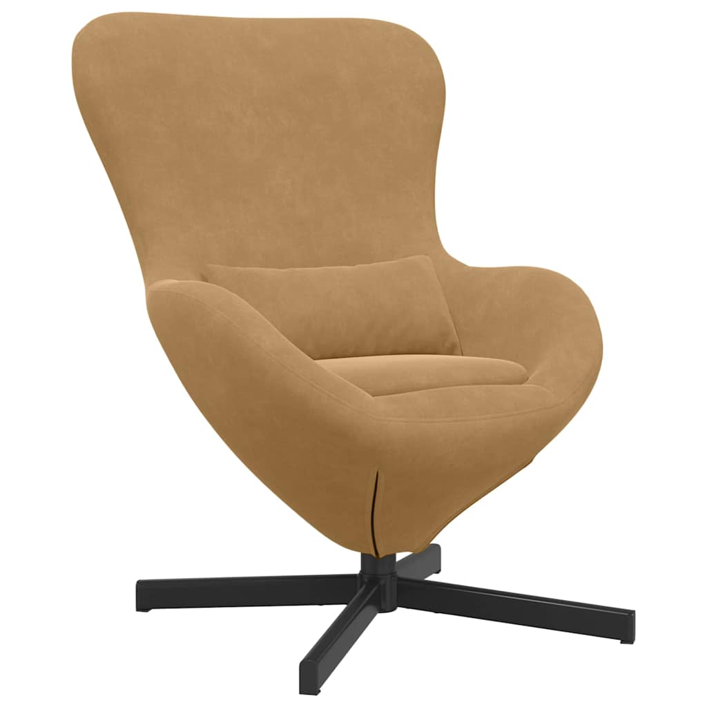 Fauteuil œuf Marron Velours