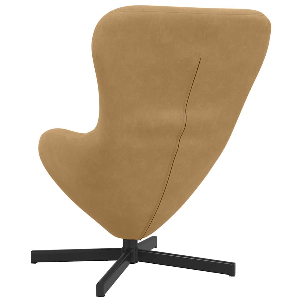 Fauteuil œuf Marron Velours