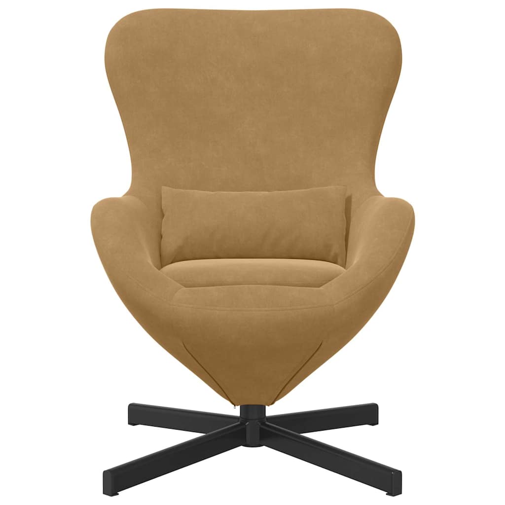 Fauteuil œuf Marron Velours