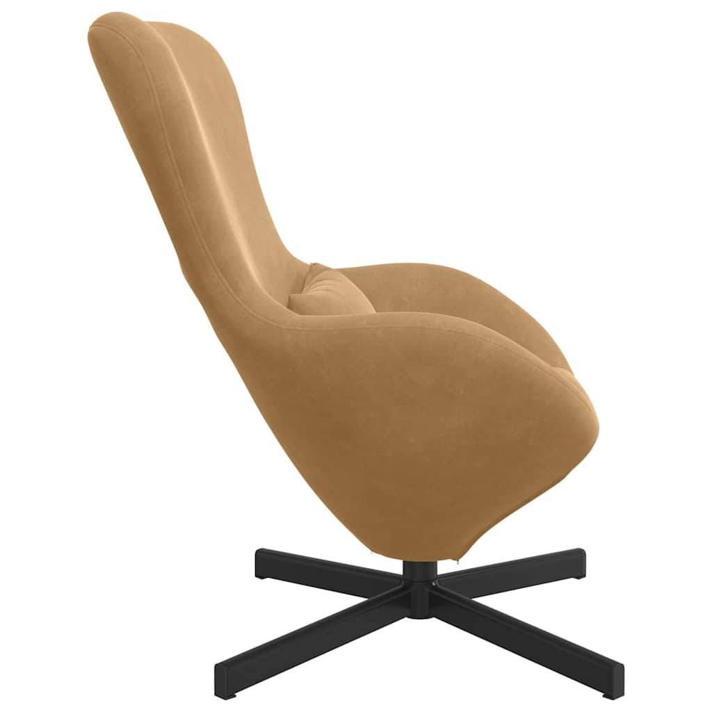 Fauteuil œuf Marron Velours