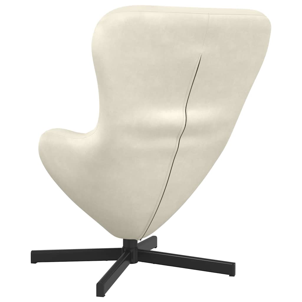 Fauteuil œuf Crème Velours