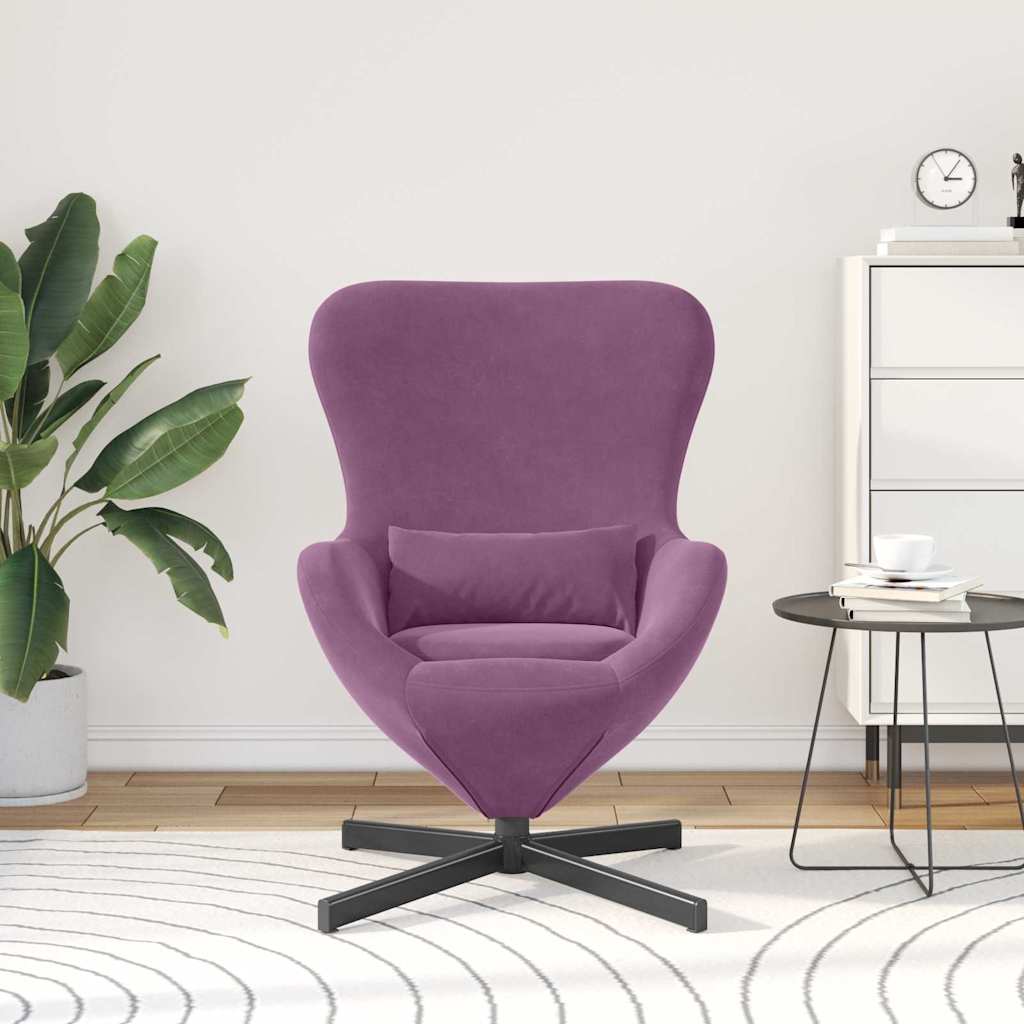 Fauteuil œuf Violet Velours