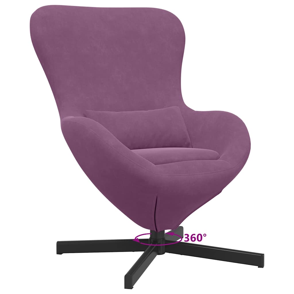 Fauteuil œuf Violet Velours