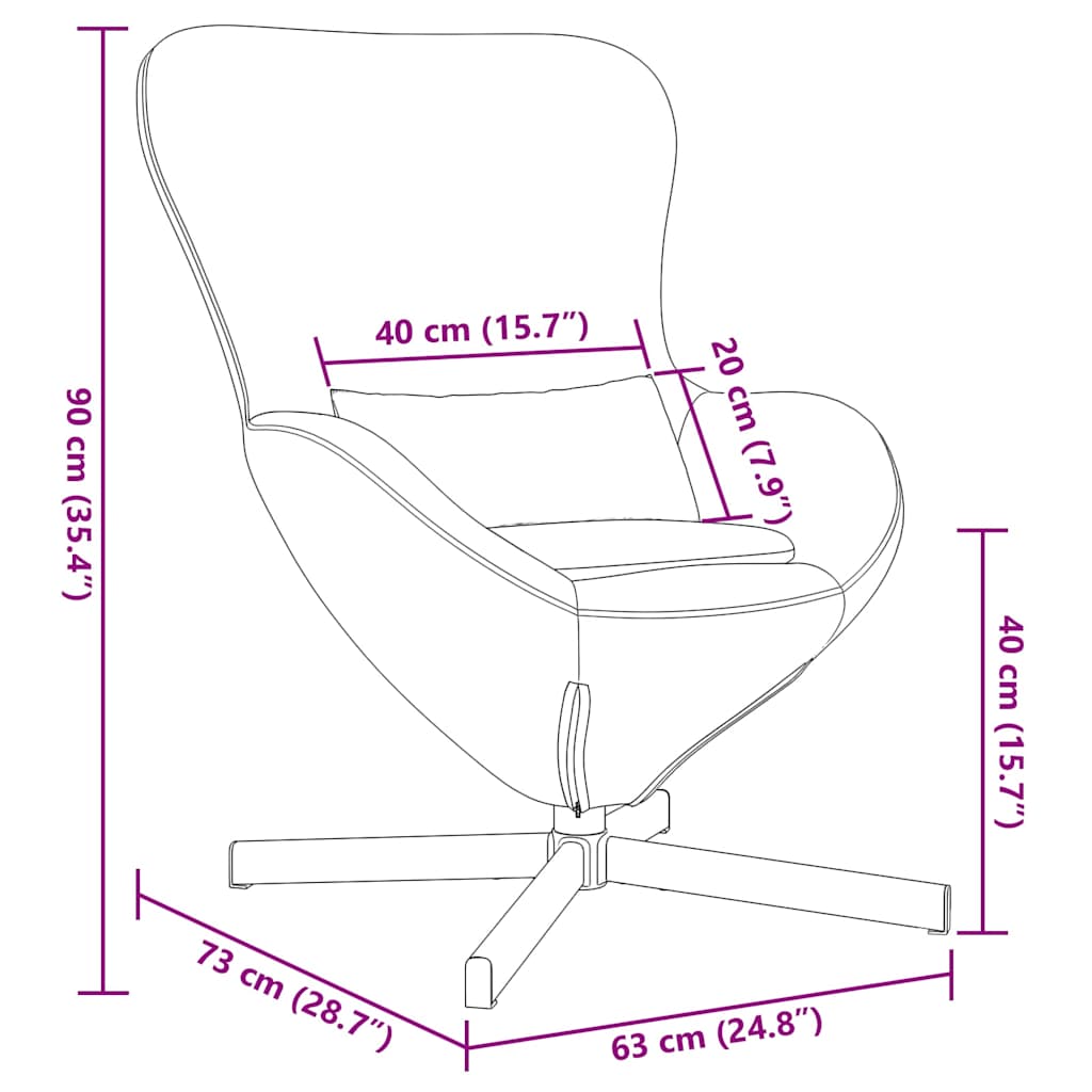 Fauteuil œuf Gris foncé Tissu ressemblant à de la laine bouclée