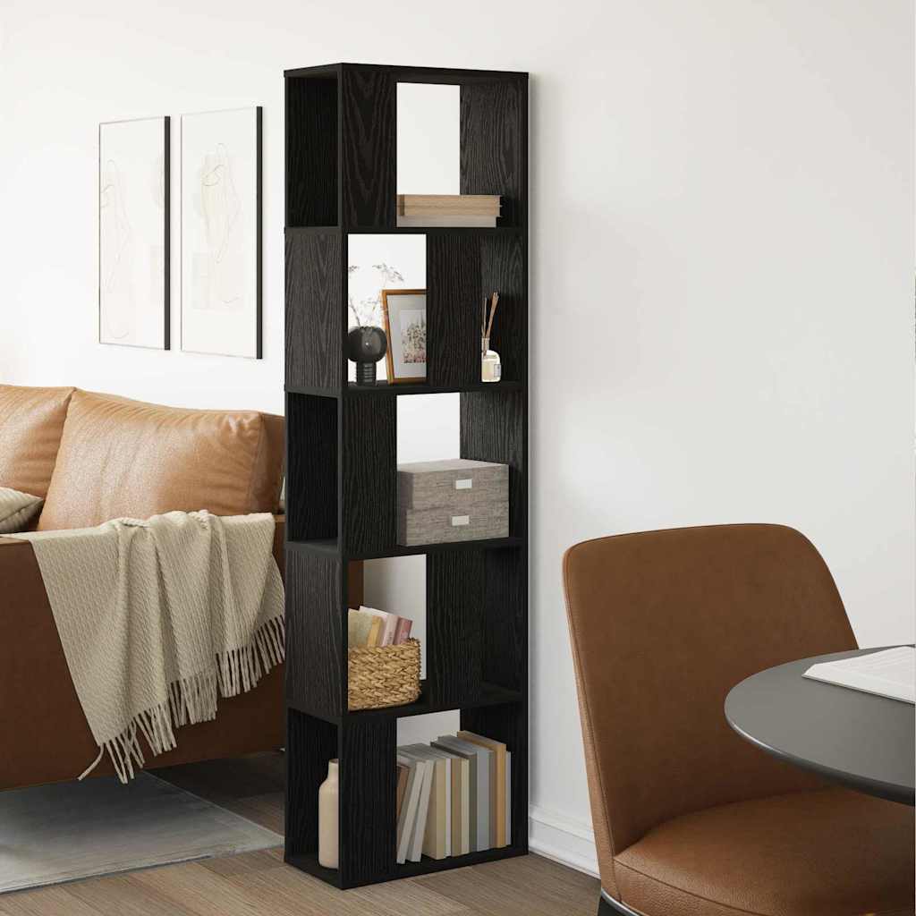 Étagère Chêne noir 45 x 23.5 x 162.5 cm Bois d'ingénierie
