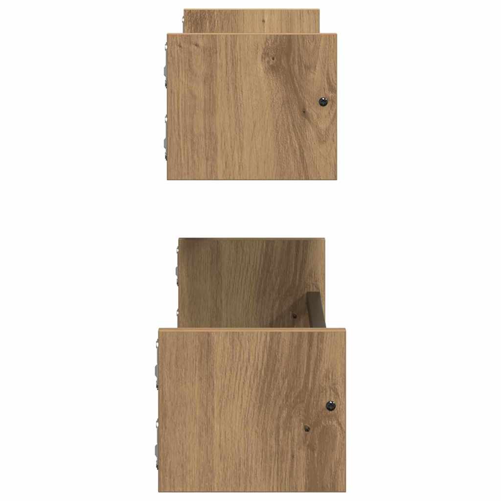 Étagère Murale 2 pcs chêne artisanal 60 x 16 x 14 cm